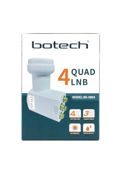 Botech Bs-0004 Uydu Unıversal Quad 0.1db 4k Ultra Hd 4'lu Lnb