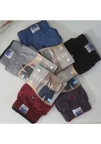 3 Adet Berrak 1099 Düğmeli Erkek Penye Boxer Çok Renkli (555942109) Çok Renkli