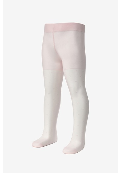 Le Mabelle Pembe Çizgili Ve Puanlı Kız Çocuk Külotlu Çorap Pembe