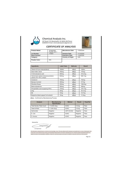 Xmagıclabs Igf1 İgf1 +beta Ecdysterone+bacopa+d3 Gh 180 Kapsül