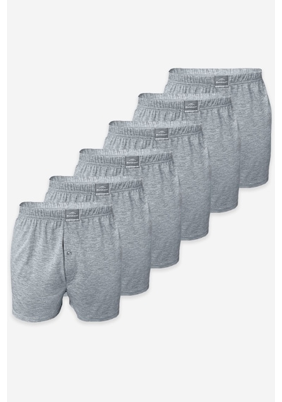 Malabadi Erkek Gri 6'lı Premium Collection Geniş Kalıp Modal Büyük Beden Boxer 6m254