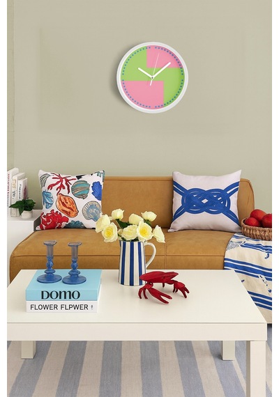Modern Tasarım Duvar Saati - 30cm - Önü Camlı Beyaz Kasa - Sessiz Mekanizma-jh0627 Beyaz