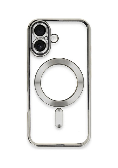 Apple iPhone Uyumlu 16 Plus Kılıf Kross Magneticsafe Kapak - Gümüş İtdark3627