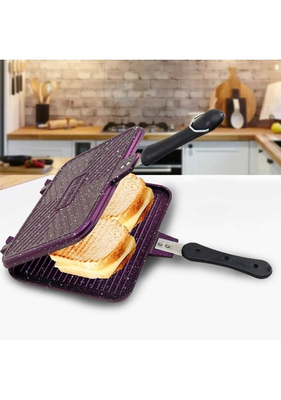 Meşeler Granit Döküm Ocak Üstü El Tost Makinesi ve Çok Amaçlı Tav Gri