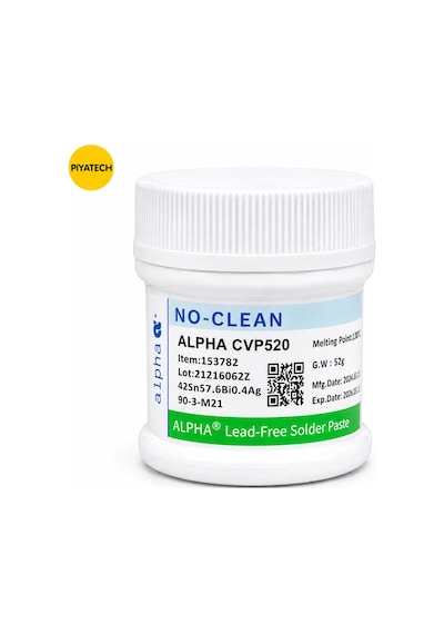 Cvp520 No-clean Kurşunsuz 138 C Düşük Isı Krem Lehim 52 Gram