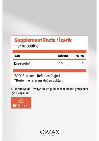 Fitozomal Quercetin 100 Mg 60 Kapsül