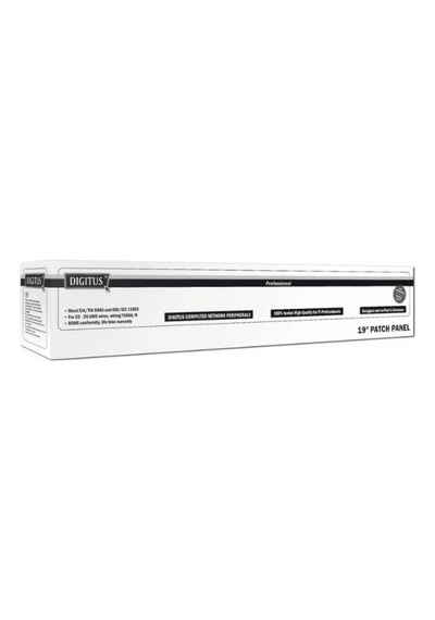Dn-91648u 19 Inch Cat 6 Utp Patch Panel, Zırhsız, 48 Port Rj45, 8p8c, Lsa, 2u Siyah