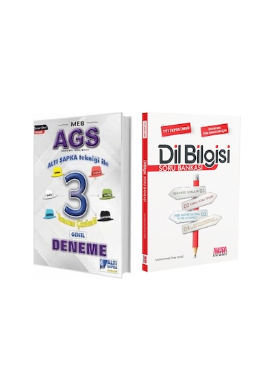 Altı Şapka 2025 Meb Ags 3 Deneme Ve Akm Dil Bilgisi Soru Bankası Seti 2 Kitap