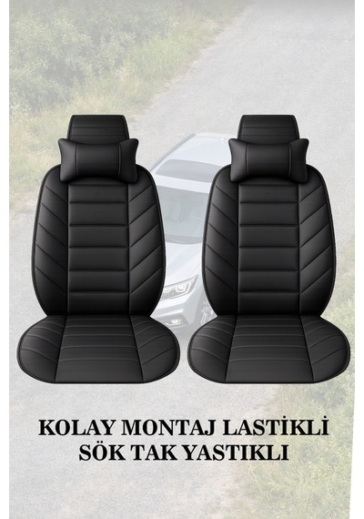 Nissan Qashqai 2012 Uyumlu Lüks Siyah Renk Premium 2 Adet Minder Ve Yastık