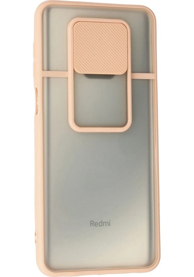 Newface Xiaomi Redmi Note 9 Pro Kılıf Palm Buzlu Kamera Sürgülü Silikon Semeglbl - 99 - Pembe