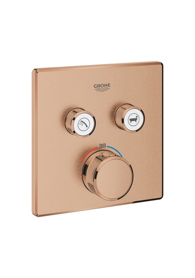Grohe Grohtherm Smartcontrol Çift Valfli Akış Kontrollü Ankastre Termostatik Duş Bataryası - 29124Dl0