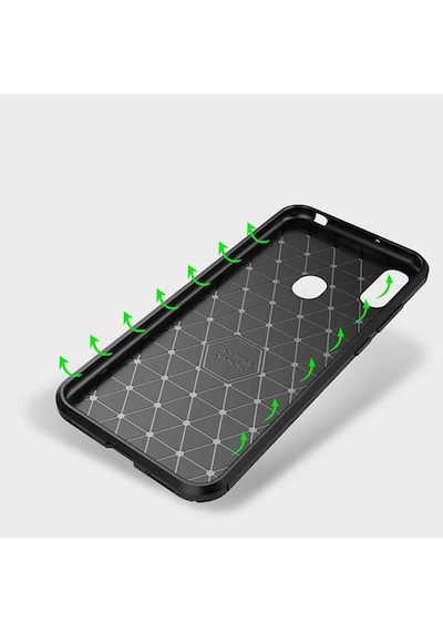 Huawei Honor 8A Kilif Karbon Silikon Case 389460273