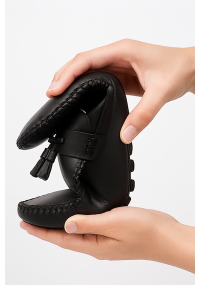 Growish Gr0297 Hakiki Yumuşak Deri Saraçlı Esnek Tam Bükülebilir Püsküllü Loafer Babet Ayakkabı Siyah Growish Gr0297 Hakiki Yumuşak Deri Saraçlı Esnek Tam Bükülebilir Püsküllü Loafer Babet Ayakkabı Siyah