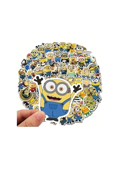 50'li Minions Minyonlar Sticker Set Laptop Notebook Tablet Sticker Seti Abanoz