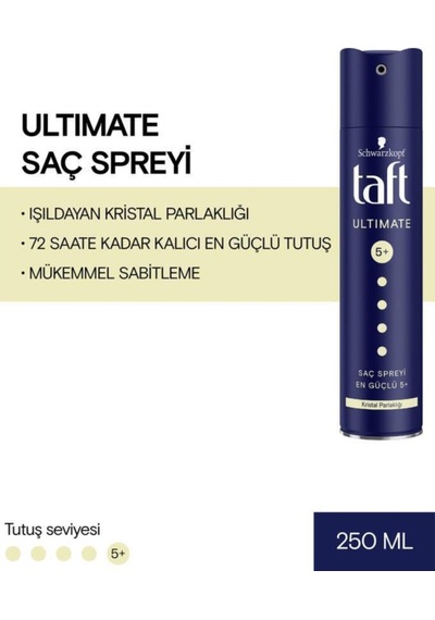 Taft Ultimate Sprey 250 Ml X 2 Adet