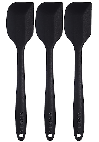 Silikon Spatula Seti Siyah Yanmaz Yapışmaz Çizmez 27cm