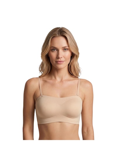 New Bra 6705-kadın Desteksiz B Cup Hayalet Sütyen Ten