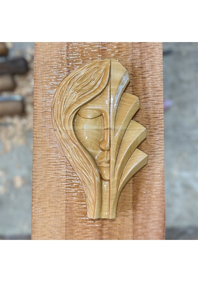 Ahşap El Oyması Dekoratif Pano 46x23 Cm