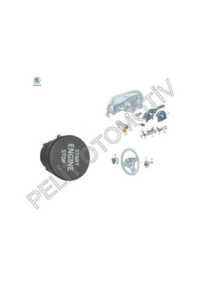 Yeti Start Stop Düğmesi 3t0905217 5e0905217 6v0905217