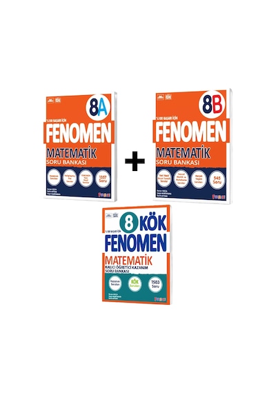 Fenomen 8. Sınıf Matematik Soru Bankaları Seti A - B - Kök