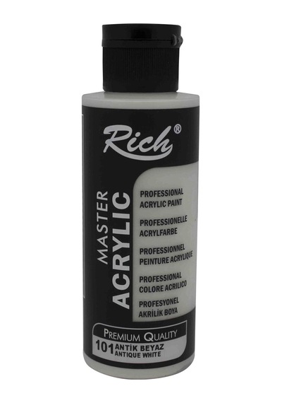 Rich Master Akrilik Boya 120 Cc. 101 Antik Beyaz Renk