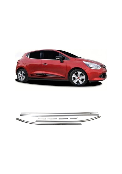 Renault Clio 4 Uyumlu Hb Krom Cam Çıtası 8parça Paslanmaz Çelik
