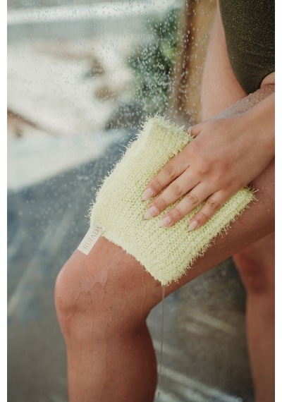 Extra Esnek Yeşil Banyo Lifi Tüm Cilt Tiplerine Uygun Duş Lifi - Unisex 30x40 Cm