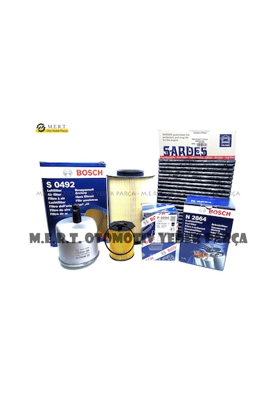 Volvo V50 1.6 Dizel Bosch  Filtre Bakım Seti (2010-2011) 115Hp