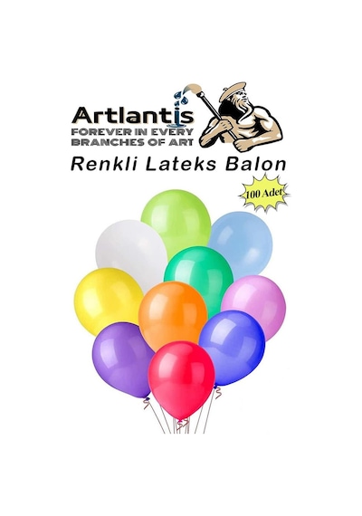 Balon Renkli Lateks 100 Adet Renkli Balon 10'' Canlı Renkler Parti Doğum Günü Süsleme Malzemeleri Balon 26 Cm Çok Renkli
