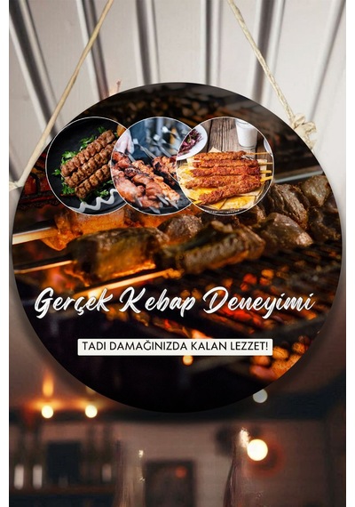 Kebap Salonu Için Duvar, Kapı, Çift Taraflı Askılı Pano Karşılama Tabelası, Restoran Süs Tablo