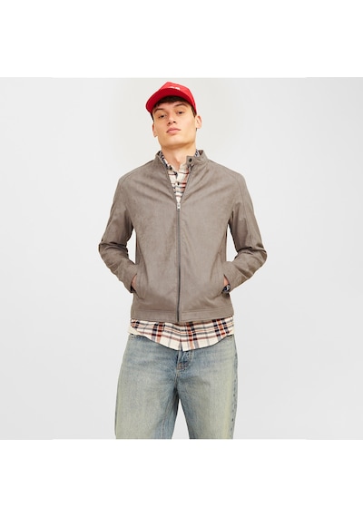 Jack & Jones Jack&jones Dylan Clean Erkek Kahverengi Bisiklet Yaka Ceket Kahverengi