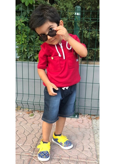 Novy Baby Kot Pantolonlu Kapşonlu Erkek Çocuk 2'li Takım - 3-6 Yaş