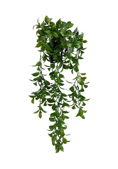 Yapay Çiçek Saksıda Sarkan Fejka Yeşil Limon Yaprağı Yapay Sarmaş