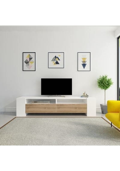 Tv Ünitesi Sasa Bc203 Beyaz Ceviz