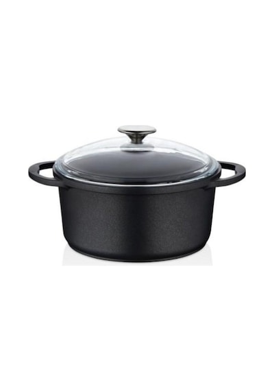 Titanium 20 Cm Döküm Tencere Siyah Inox