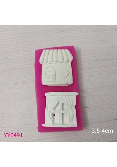 Yy0491 Minik Ev Ve Perdeli Pencere Silikon Kalıp