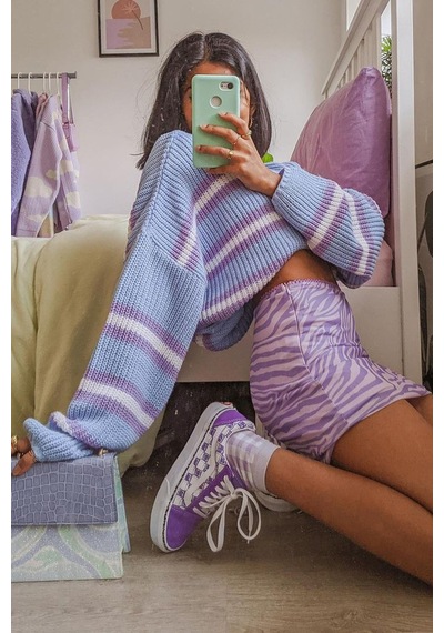 Madmext Mad Girls Lila Kazak Mg1244 - Lila