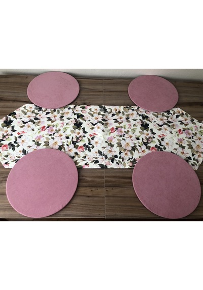 Çiçek Desenli Runner & Supla