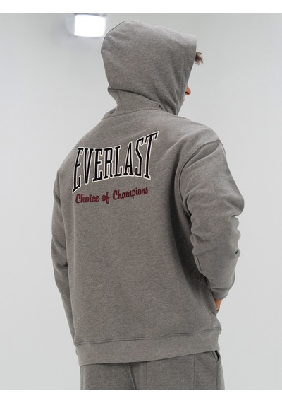 Everlast Heritage Champions Gri Unisex Full Zip Sweatshirt Koyu Gri Melanj