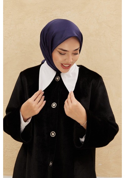Silk Home Düz Shiny Eşarp - Koyu Lacivert Koyu Lacivert