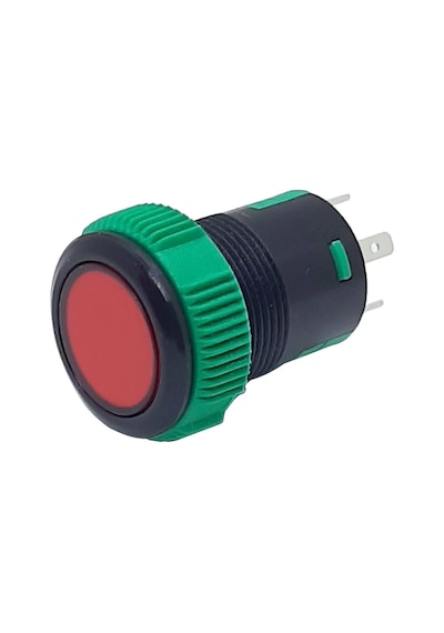 19Mm Plastik Ledli Yaylı Buton Mavi