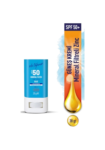 Eda Taşpınar Mineral Filtreli Blue Zinc Stick Güneş Kremi SPF50+ 20 G