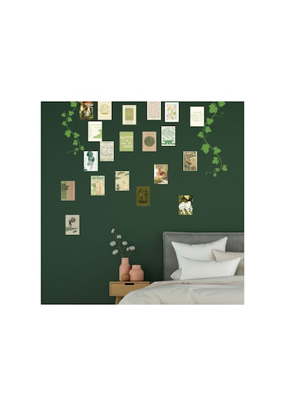 20 Parça A5 Greencore Art Wall Collage Poster Seti Hediyelik Estetik Doğa Resimli Duvar Afişi