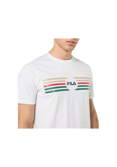 Fila Fam1221.10001 Padule Regular Logo Graphic Erkek Spor Tişört Beyaz