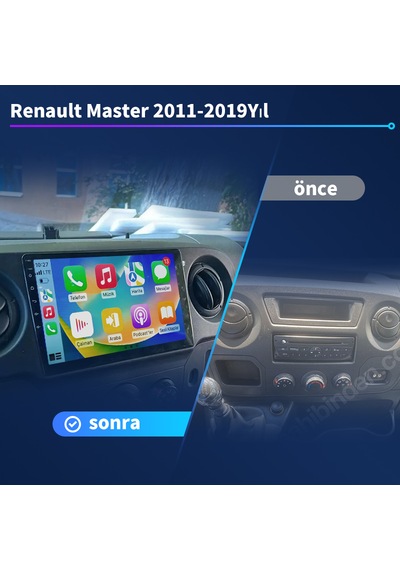 Renault Master 2011-2019yıl 2gb Ram 32gb Rom Multimedya Carplay 9"