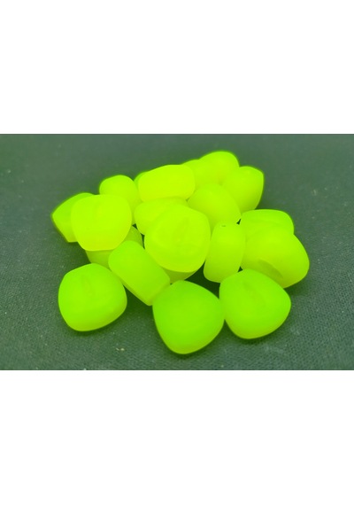 12 Mm Fluo Yüzen Silikon Yeşil Mısır Yapay Yem 20 Adet