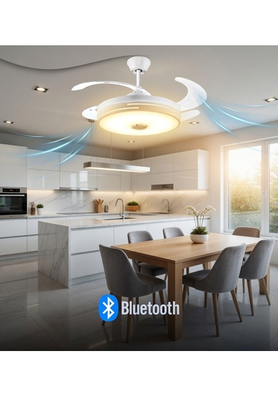 Mutlusan Bluetooth'lu Aydınlatmalı Uzaktan Kumandalı Tavan Vantilatörü
