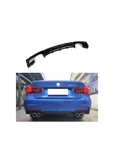 Bmw F30 Difüzör M Performans Parlak Siyah Boyalı Tek-çift Çıkışlı Tek-Tek Çikişli