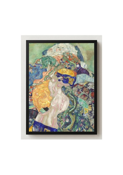 Klimt Bebek Çerçevesiz Poster 30x42 Cm A3 Tablo Art Nouveau Duvar Dekoru Mat Fotoğraf Kağıdı