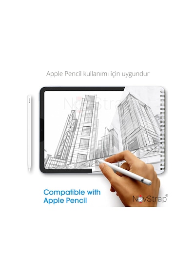 Novstrap Apple Uyumlu iPad Pro 11 İnç 5. Nesil M4 2024 İle Paper Like Ekran Koruyucu Kağıt Hissi Mat